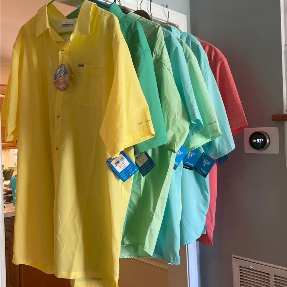 Lot of 7 NEW Columbia men’s fishing shirts XLT